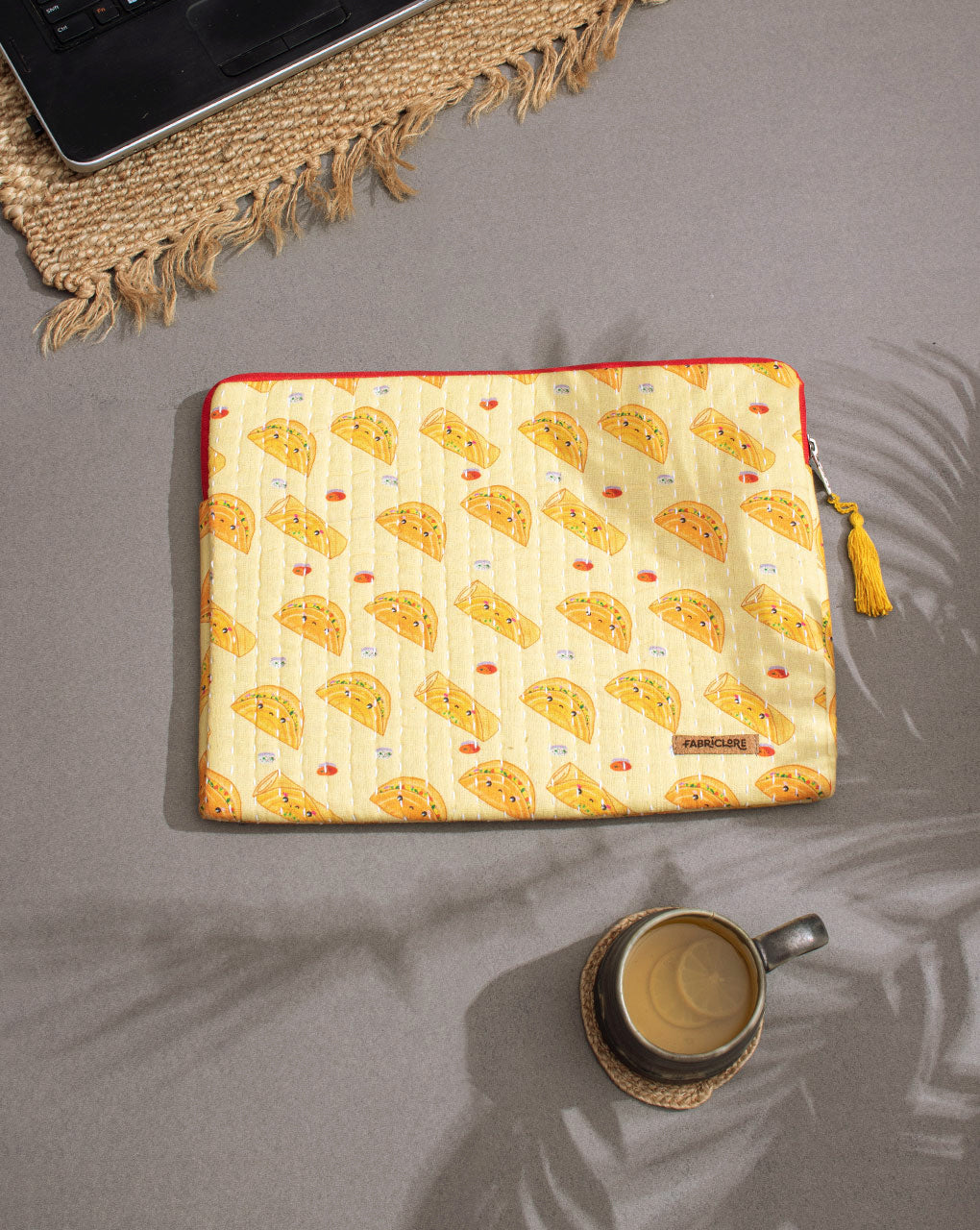 Objects Kantha Quilted Laptop Sleeve - Fabriclore.com