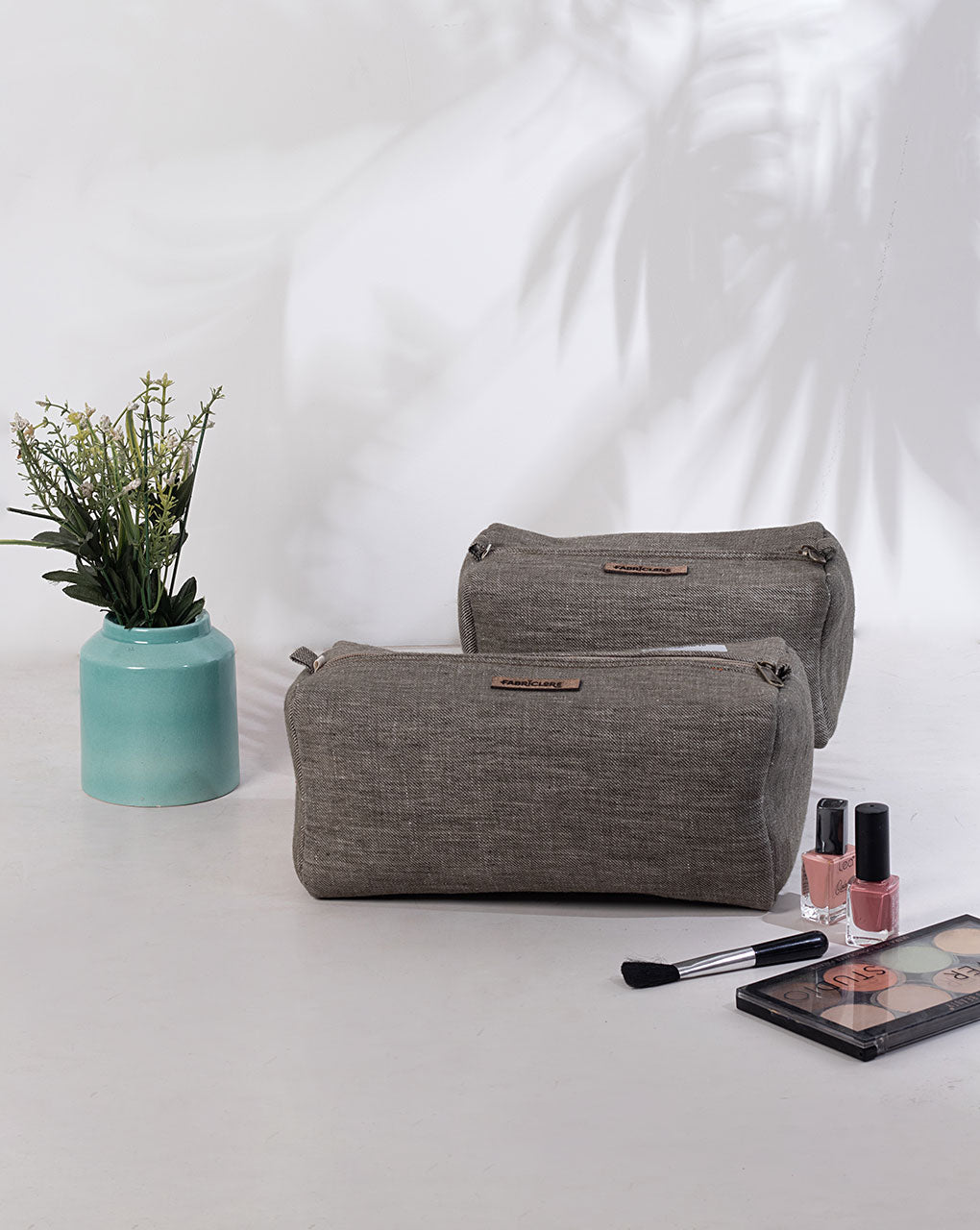 Twill Weave Handcrafted Organiser Bag ( Set Of 2 ) - Fabriclore.com