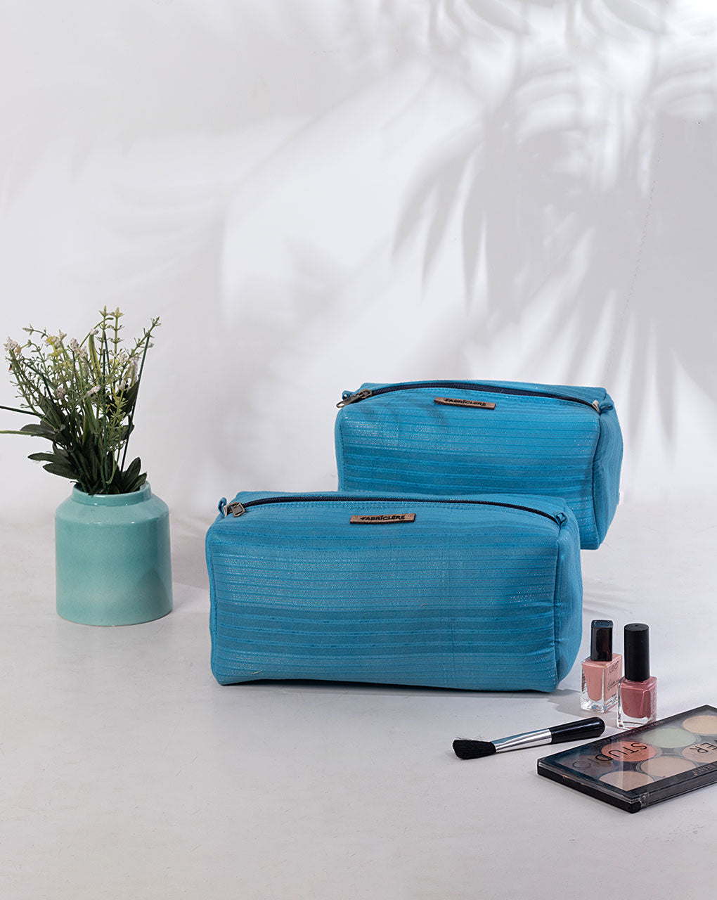Stripes Handcrafted Organiser Bag ( Set Of 2 ) - Fabriclore.com