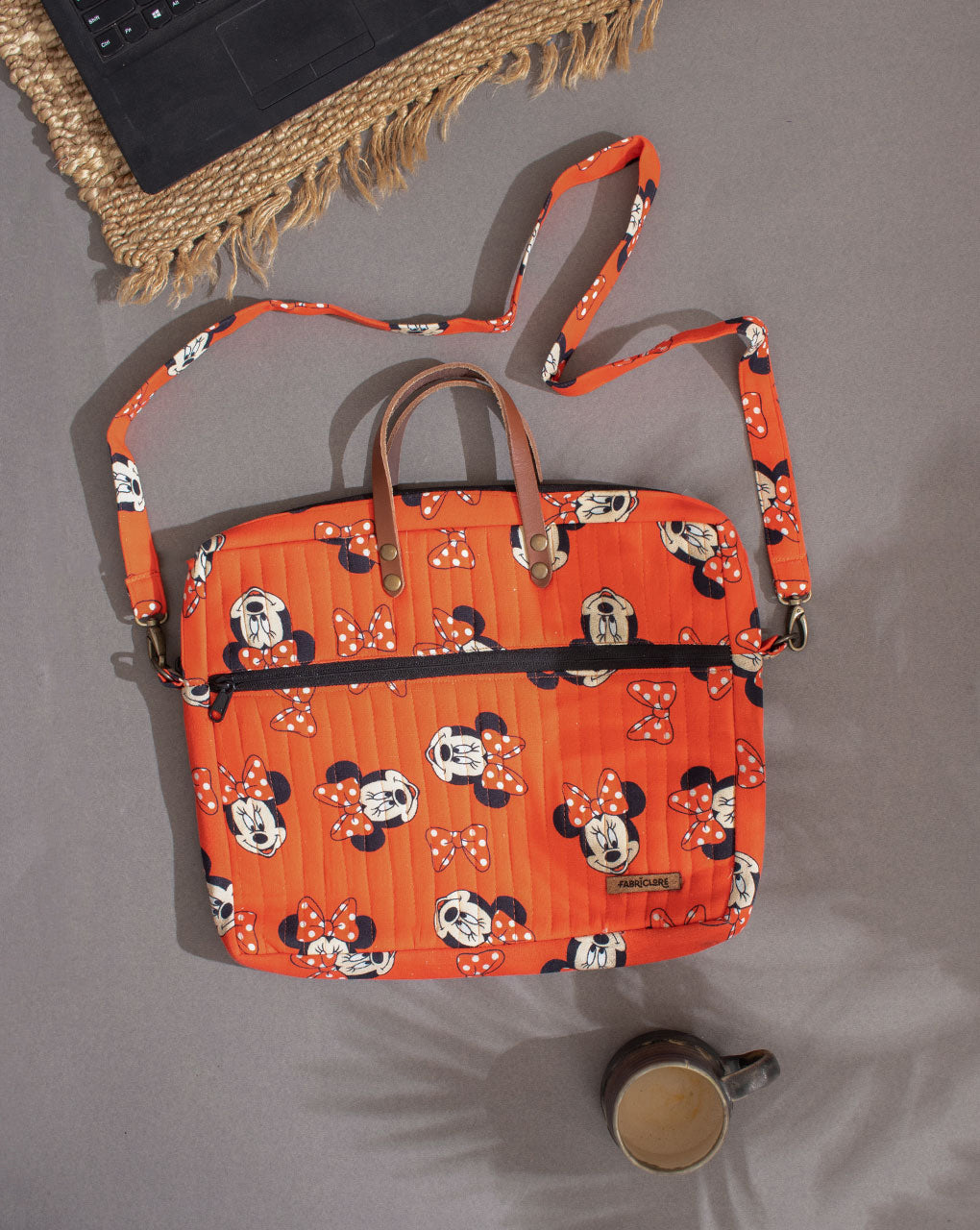 Handcrafted Quilted Laptop Bag - Fabriclore.com