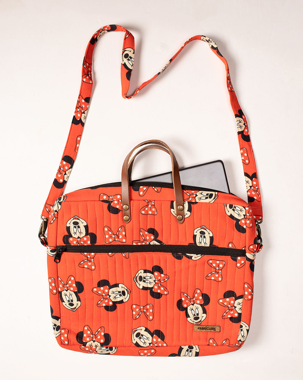 Handcrafted Quilted Laptop Bag - Fabriclore.com