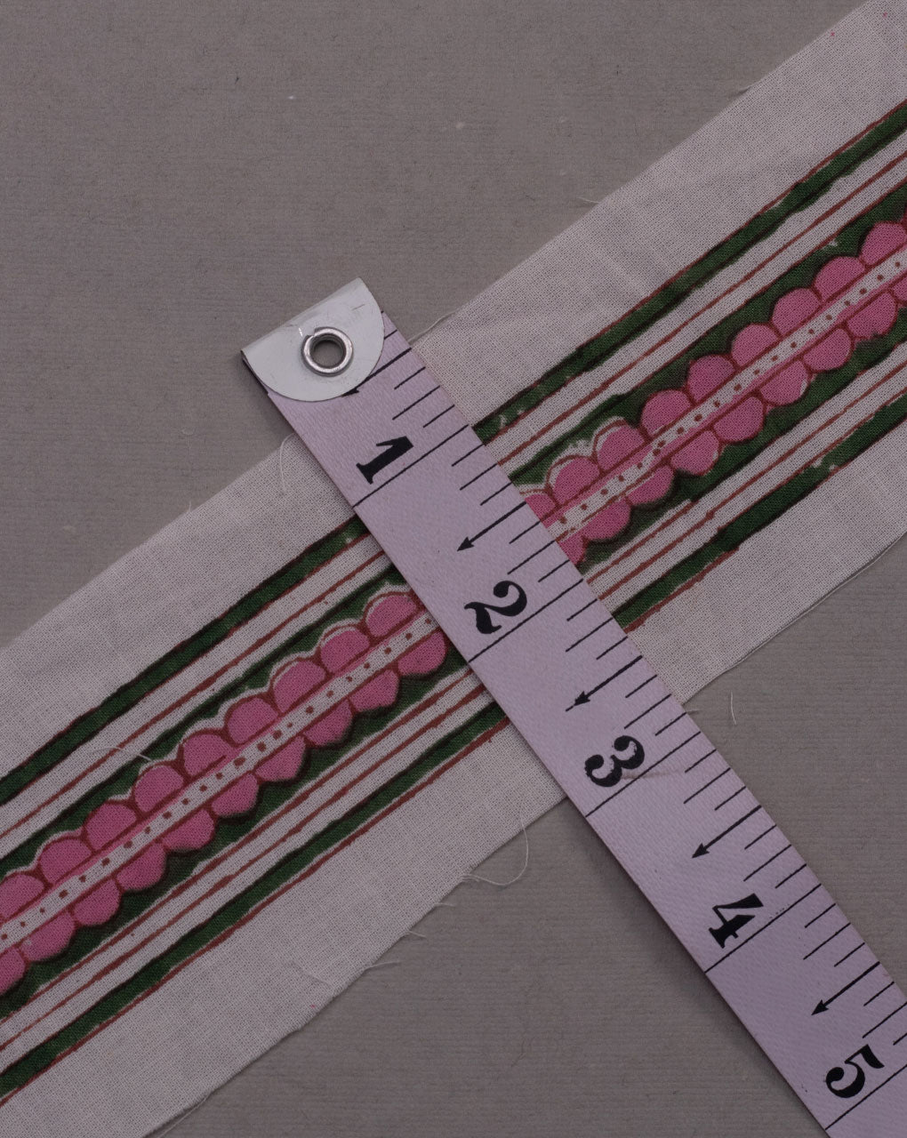 Pink Cotton Handblock Cotton Lace - Fabriclore.com