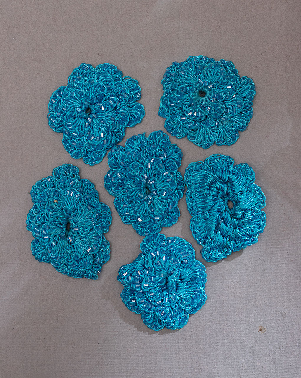 Floral Crochet Hand Embroidered Patch ( 1Pc. ) - Fabriclore.com