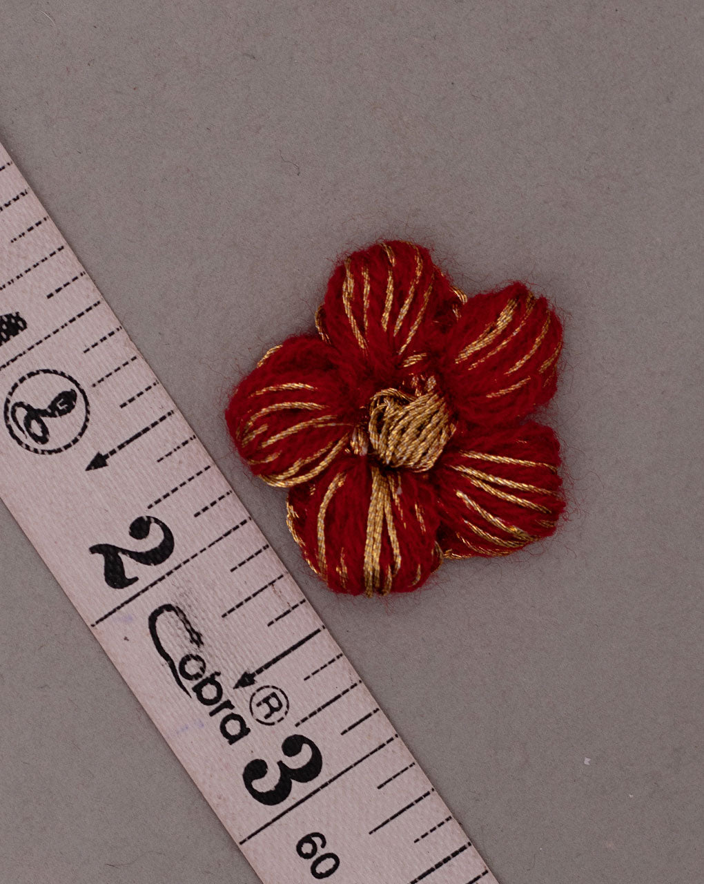 Cotton Zari Handmade Floral Patch ( 1Pc. ) - Fabriclore.com