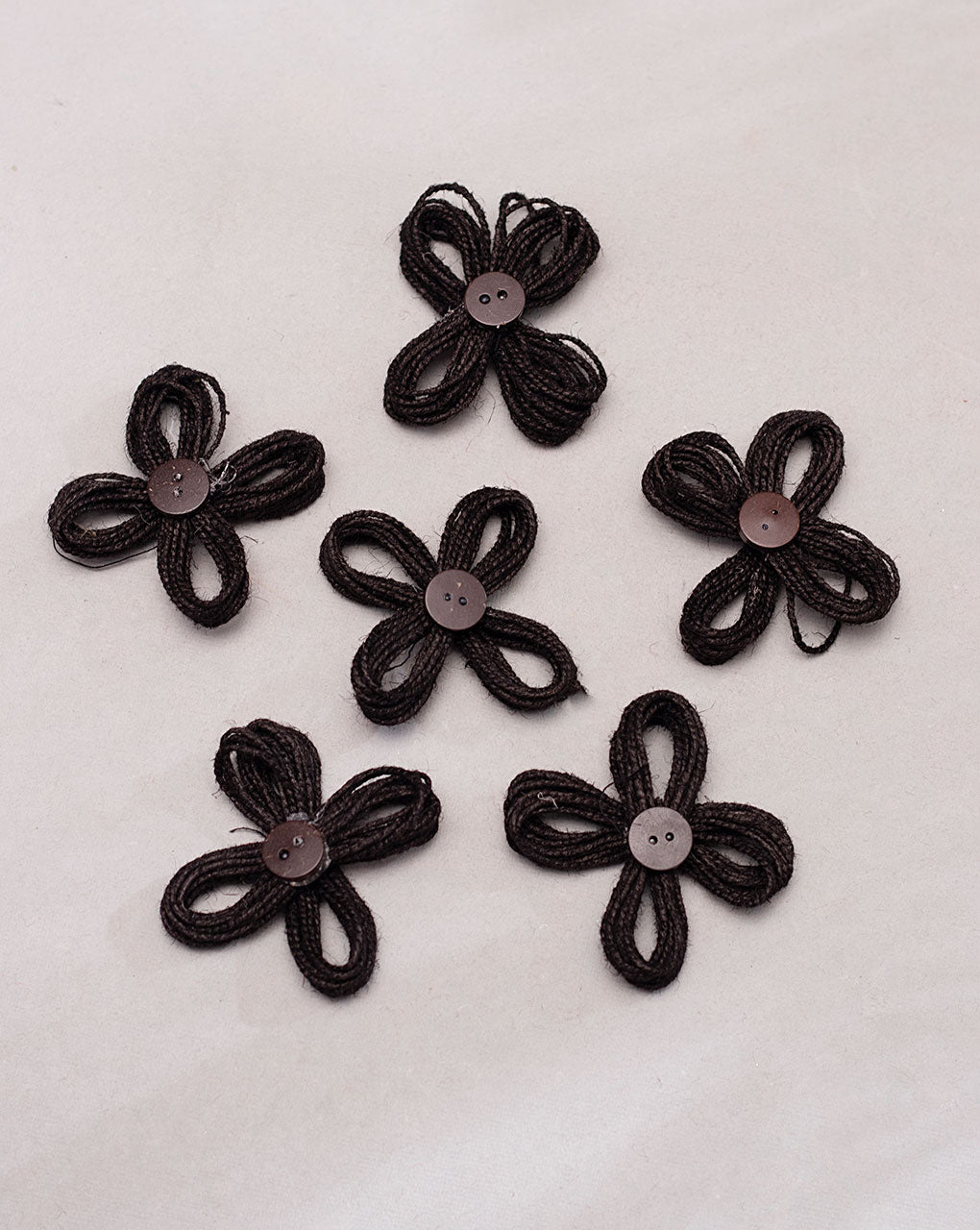 Jute Handmade Floral Patch ( 1Pc. ) - Fabriclore.com