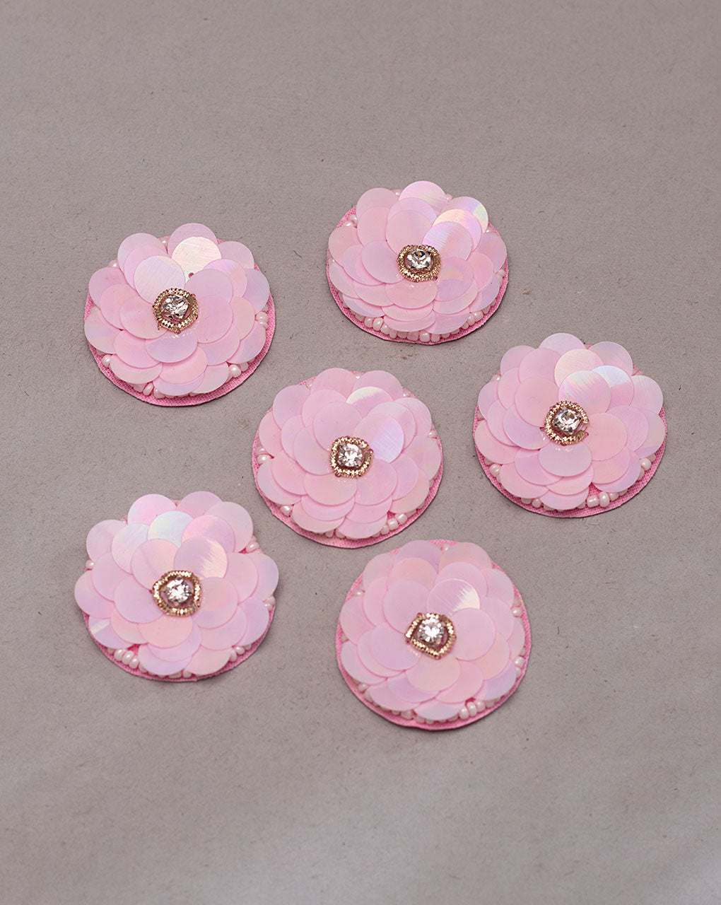 Sequins Handmade Floral Patch ( 1Pc. ) - Fabriclore.com