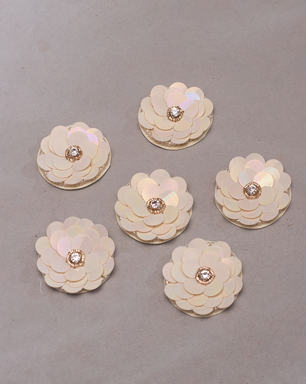Sequins Handmade Floral Patch ( 1Pc. ) - Fabriclore.com