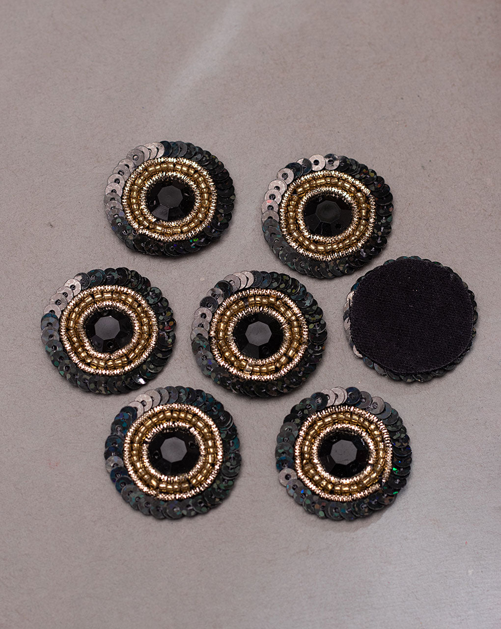Sequins Handmade Floral Patch ( 1Pc. ) - Fabriclore.com