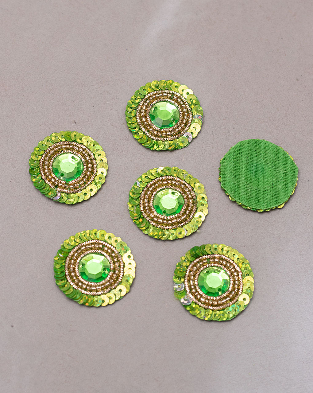 Sequins Handmade Floral Patch ( 1Pc. ) - Fabriclore.com