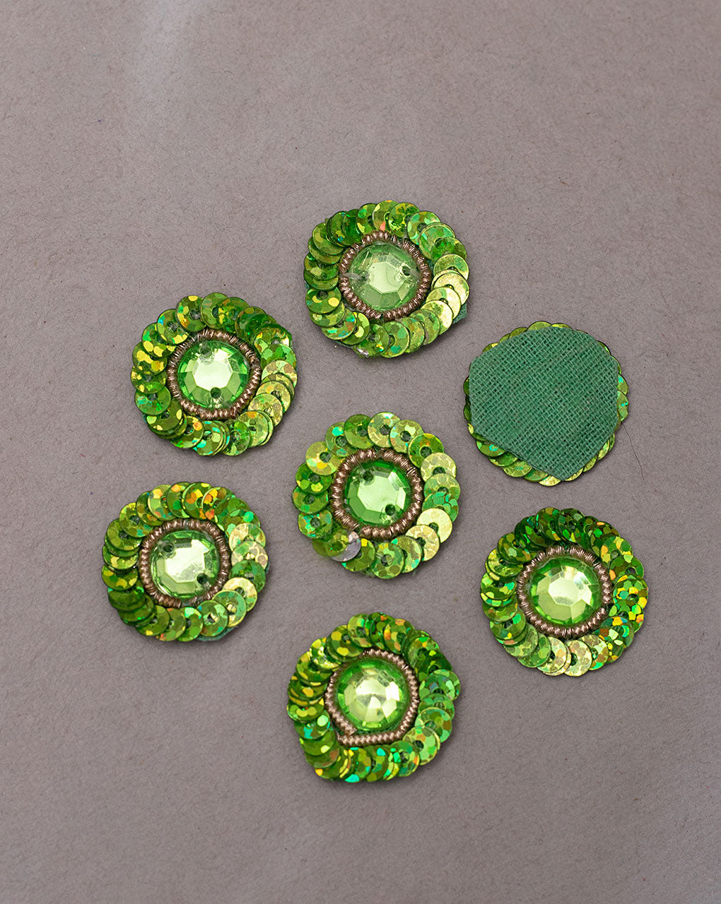 Sequins Handmade Floral Patch ( 1Pc. ) - Fabriclore.com