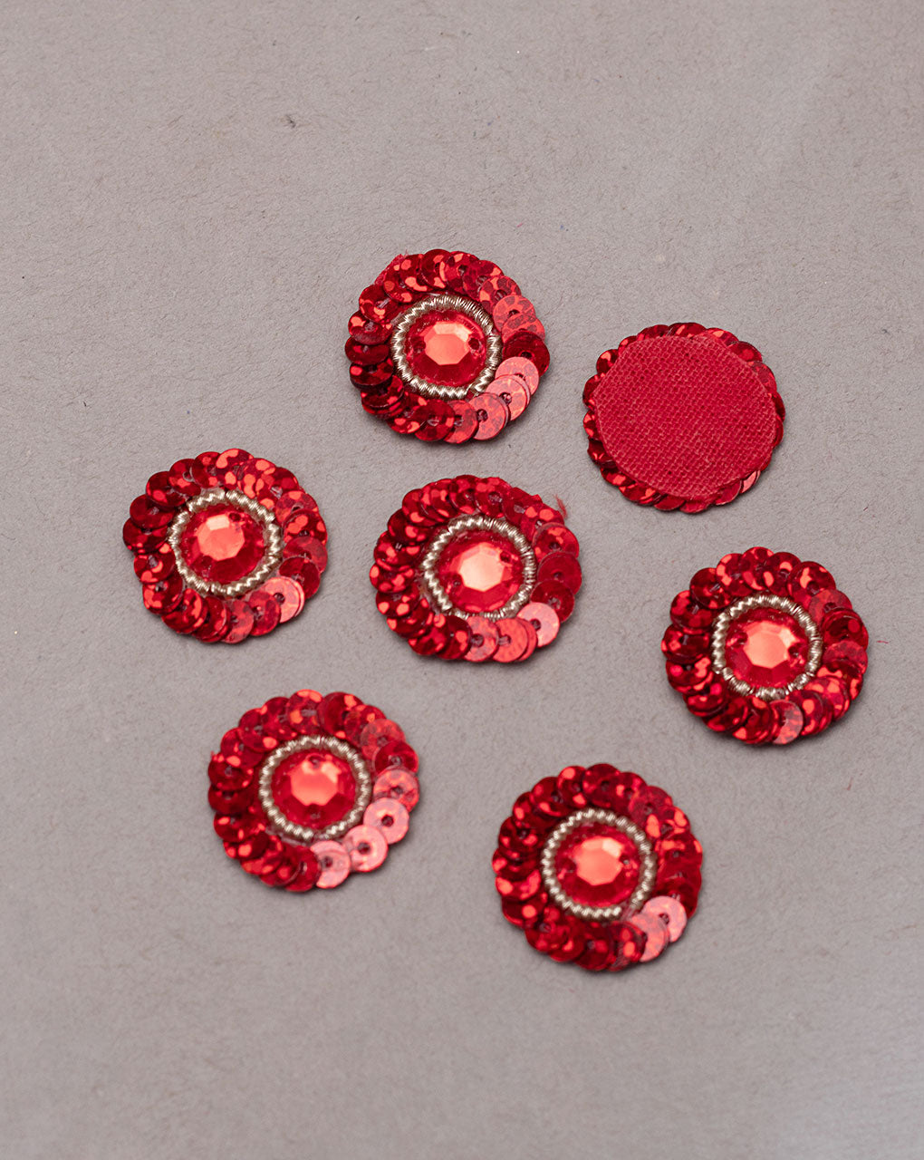Sequins Handmade Floral Patch ( 1Pc. ) - Fabriclore.com