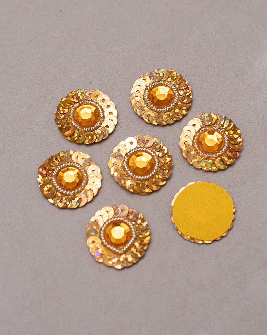 Sequins Handmade Floral Patch ( 1Pc. ) - Fabriclore.com