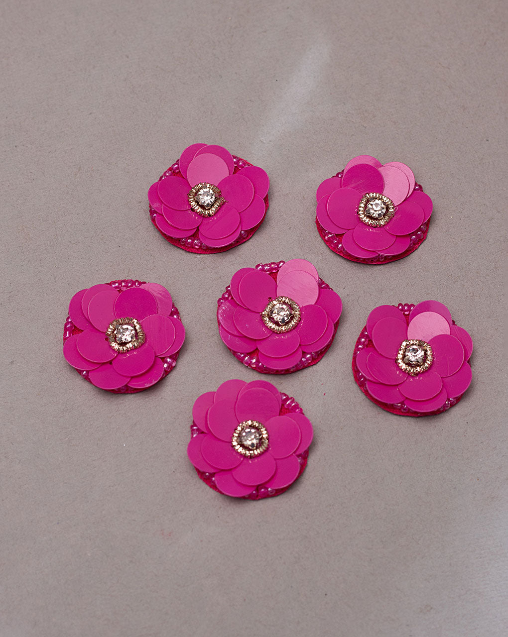 Sequins Handmade Floral Patch ( 1Pc. ) - Fabriclore.com