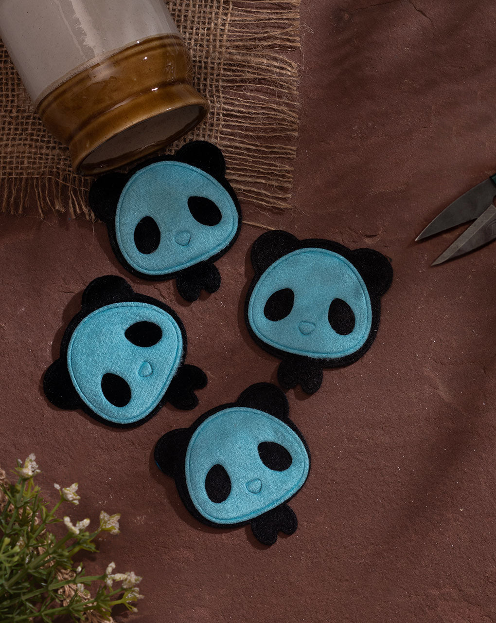 Panda Felt Handmade Patch ( 1Pc. ) - Fabriclore.com
