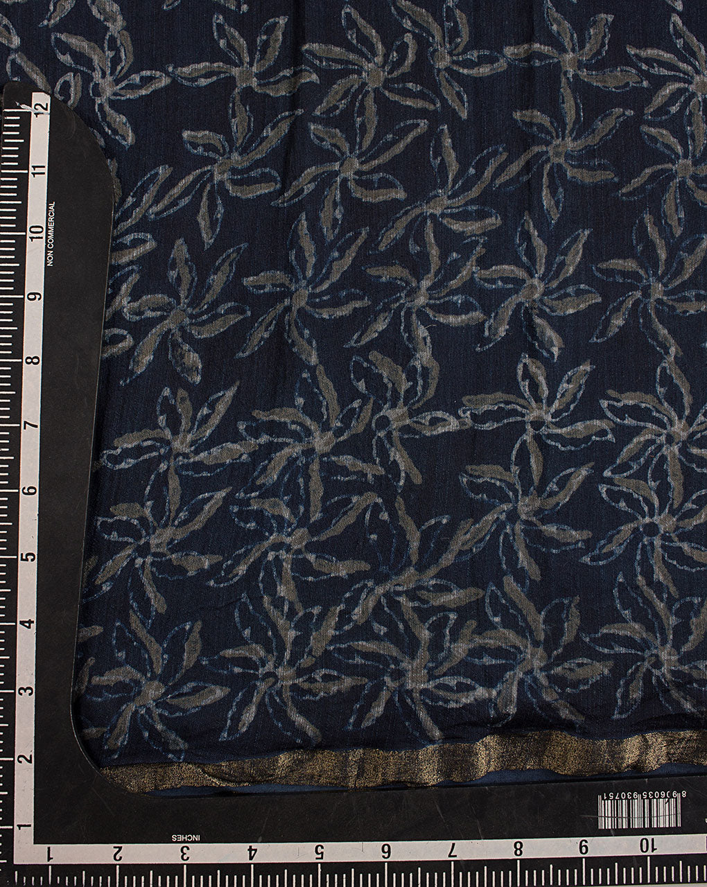 Akola Hand Block Mercerized Slub Chanderi Fabric - Fabriclore.com
