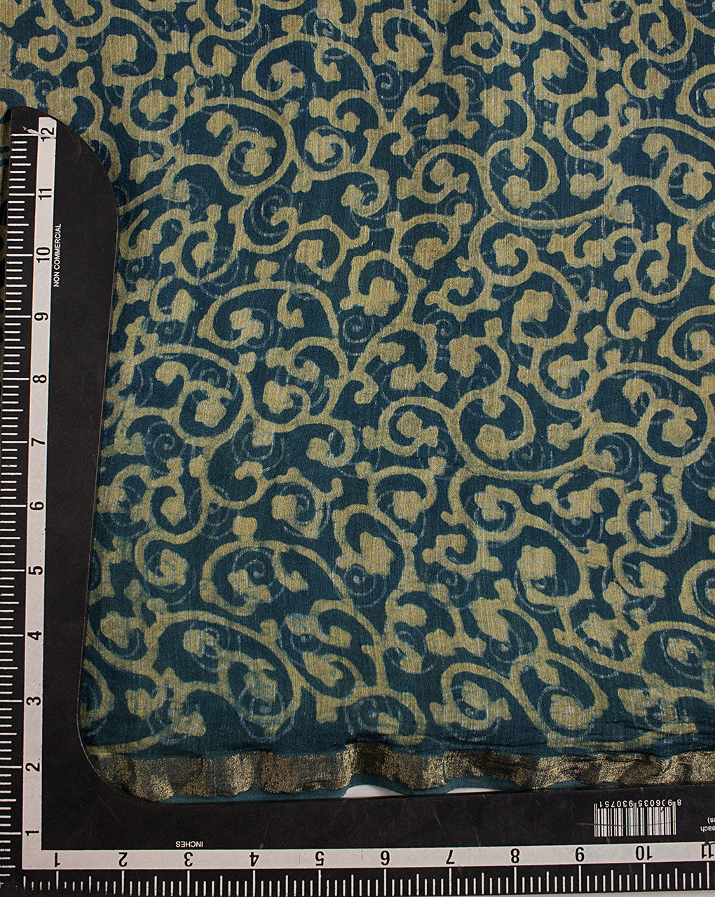 Akola Hand Block Mercerized Slub Chanderi Fabric - Fabriclore.com