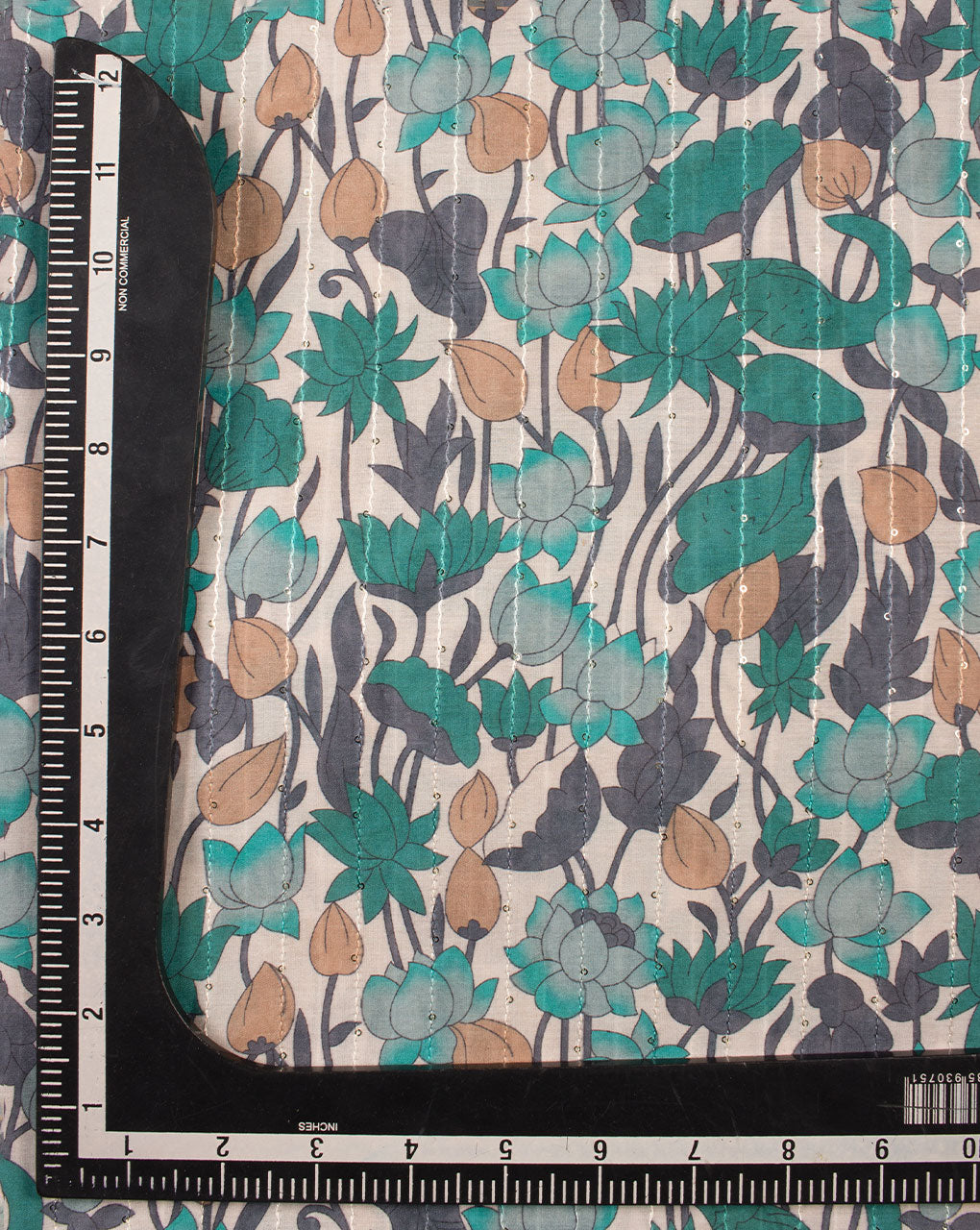Sequins Digital Print Chanderi Fabric - Fabriclore.com