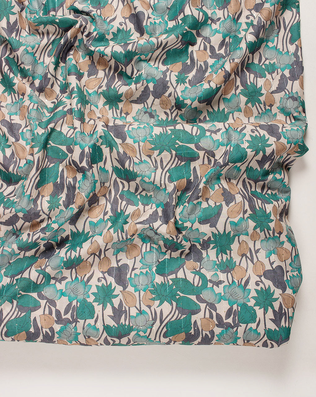 Sequins Digital Print Chanderi Fabric