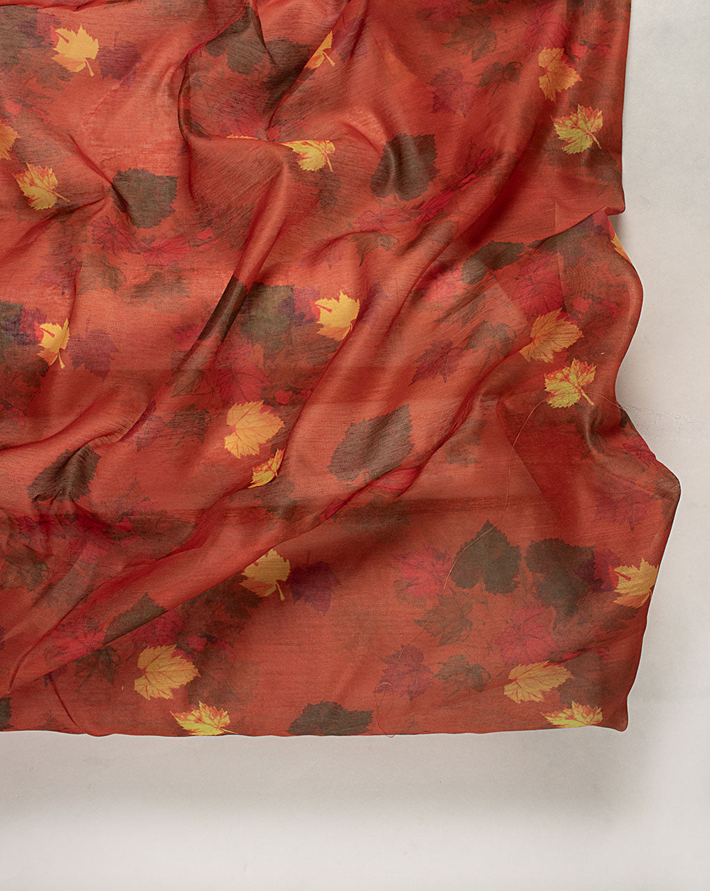 ( Pre Cut 80 CM ) Digital Print Poly Chanderi Fabric