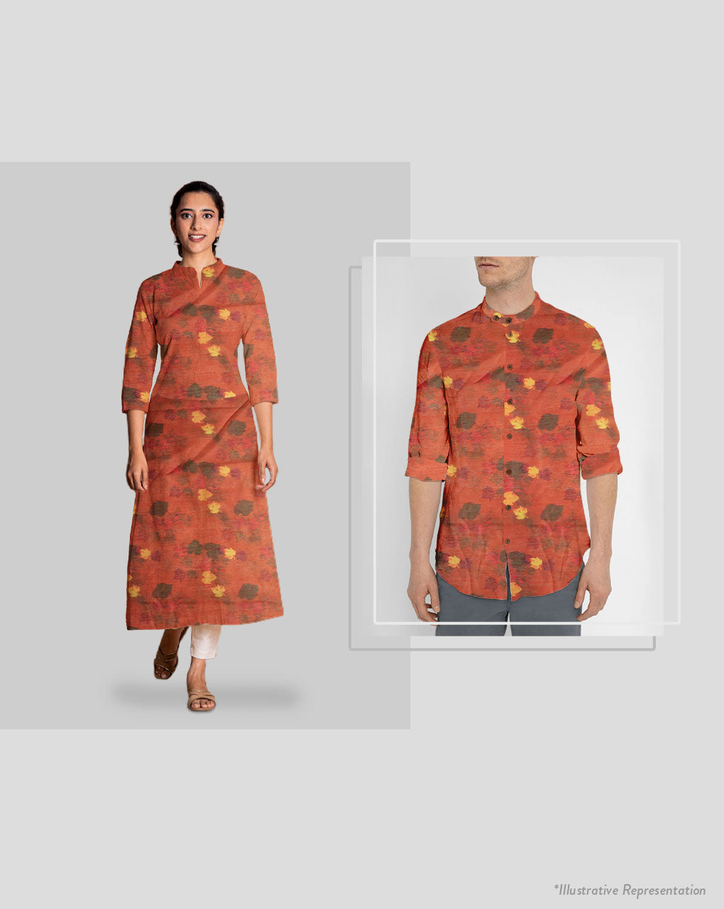 ( Pre Cut 80 CM ) Digital Print Poly Chanderi Fabric