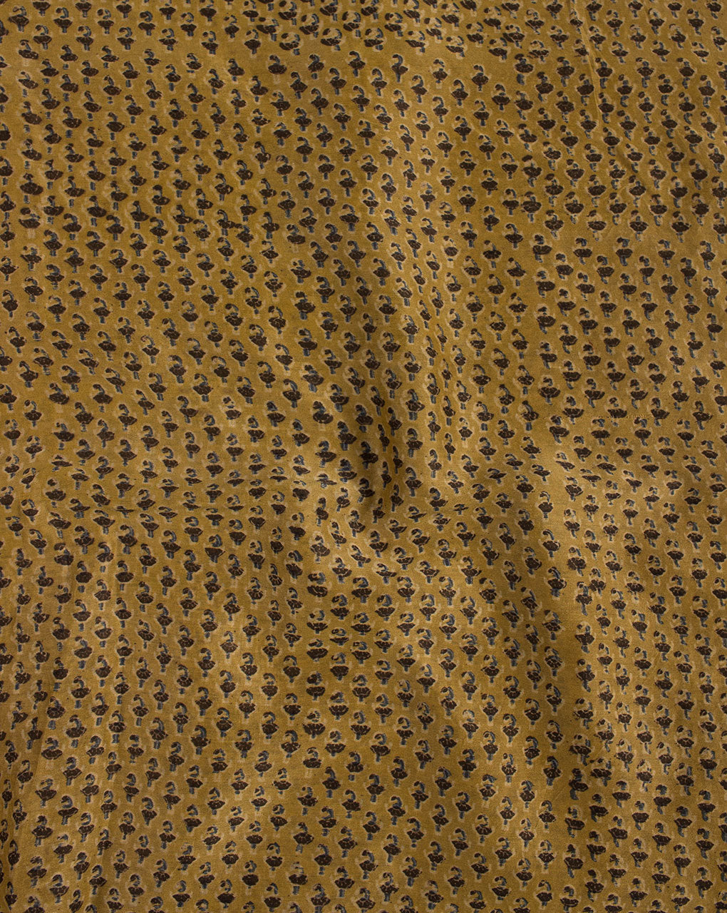 Authentic Fadat Hand Block Natural Dye Mercerized Chanderi Fabric - Fabriclore.com