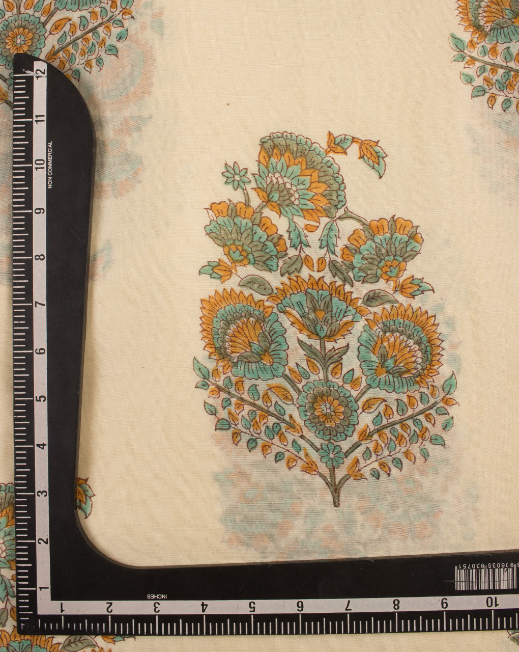 Hand Block Mercerized Chanderi Silk Fabric - Fabriclore.com