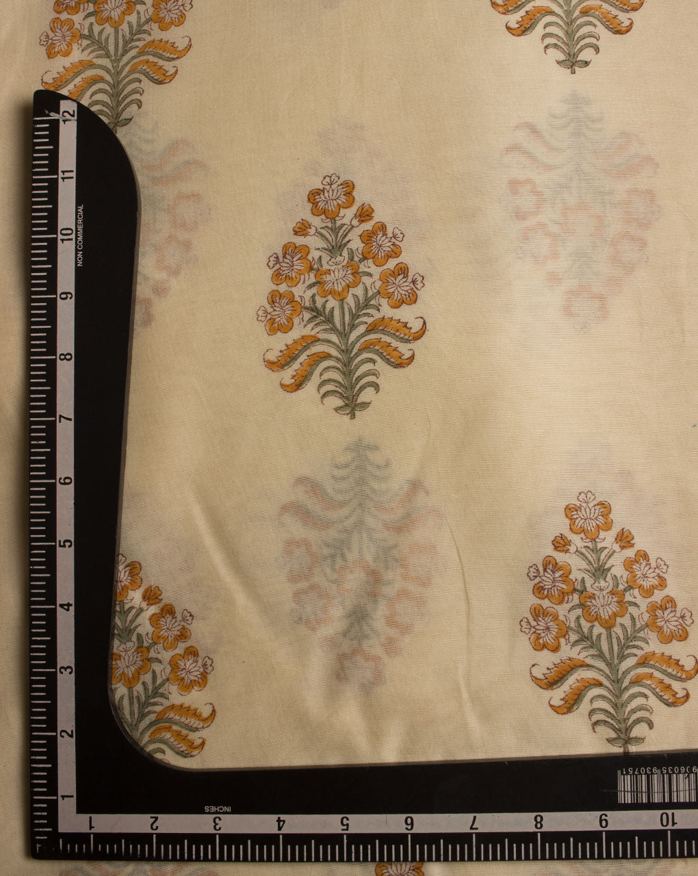 Hand Block Mercerized Chanderi Silk Fabric - Fabriclore.com