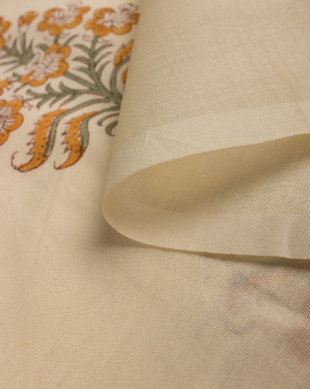 Hand Block Mercerized Chanderi Silk Fabric - Fabriclore.com
