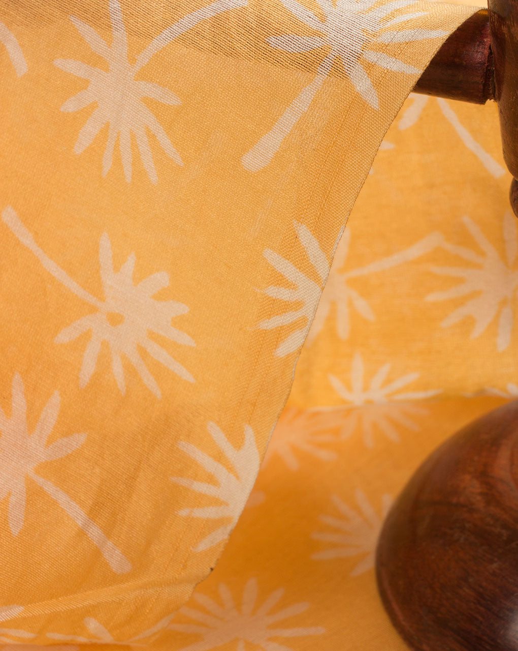 Discharge Hand Block Mercerized Chanderi Fabric - Fabriclore.com