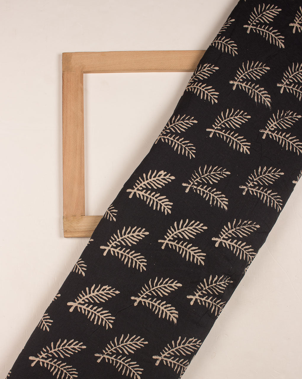 Discharge Hand Block Mercerized Chanderi Fabric - Fabriclore.com