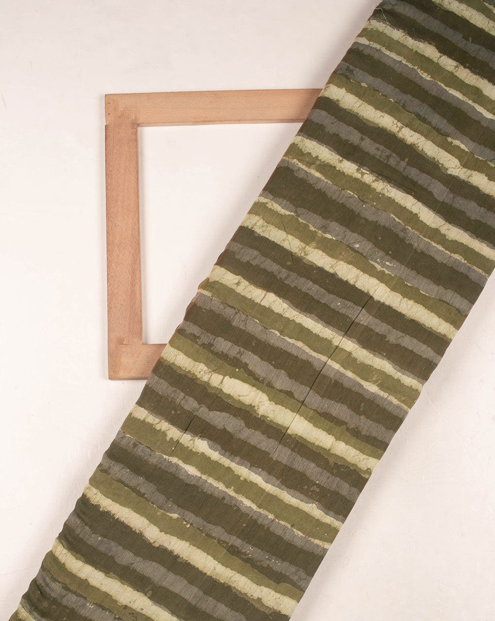 Dabu Hand Block Mercerized Chanderi Fabric - Fabriclore.com
