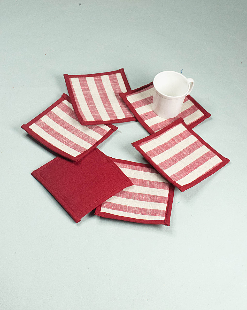 Handmade Cotton Tea Coasters (Set Of 6) - Fabriclore.com