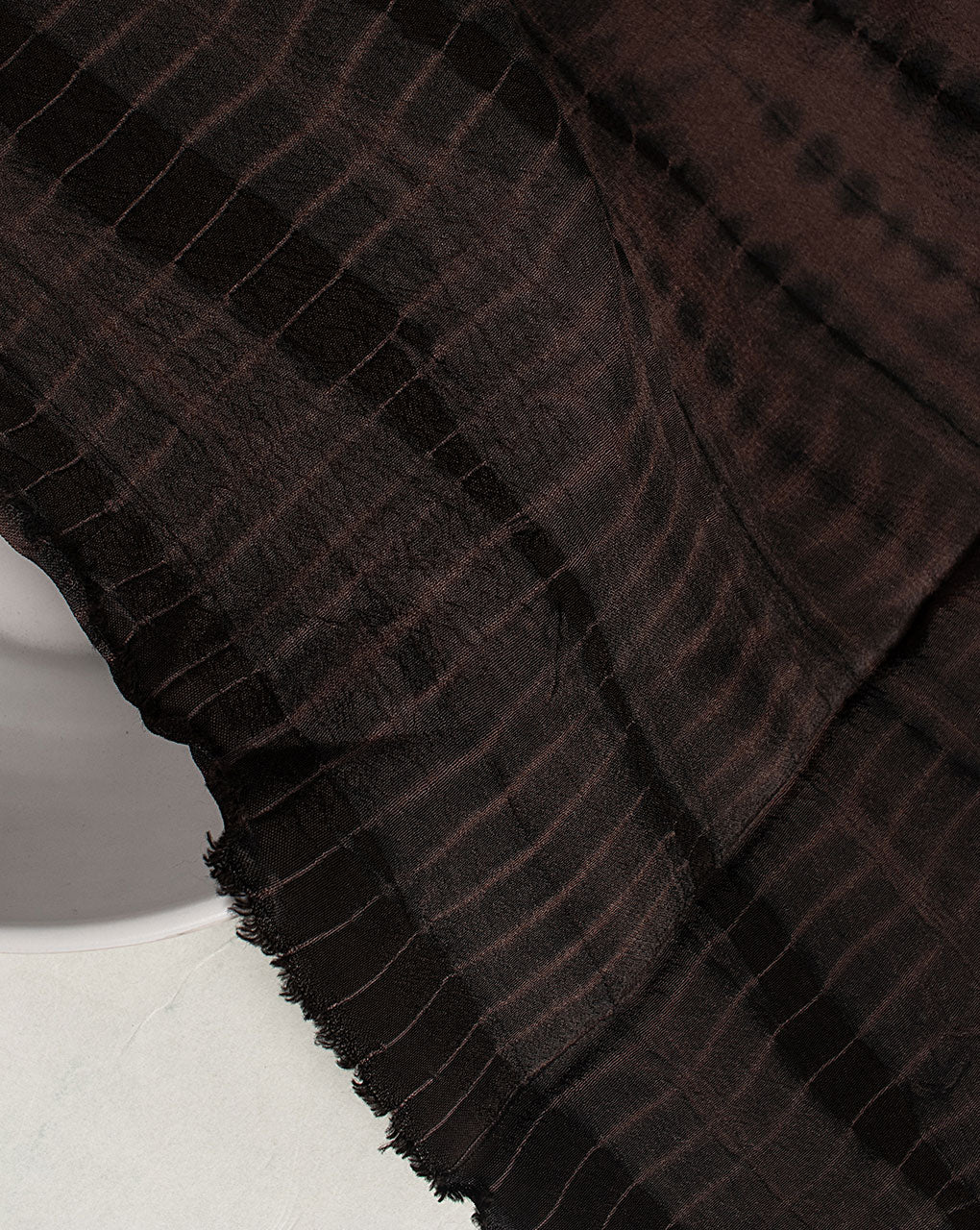 ( Pre Cut 90 CM ) Hand Block Moss Crepe Fabric