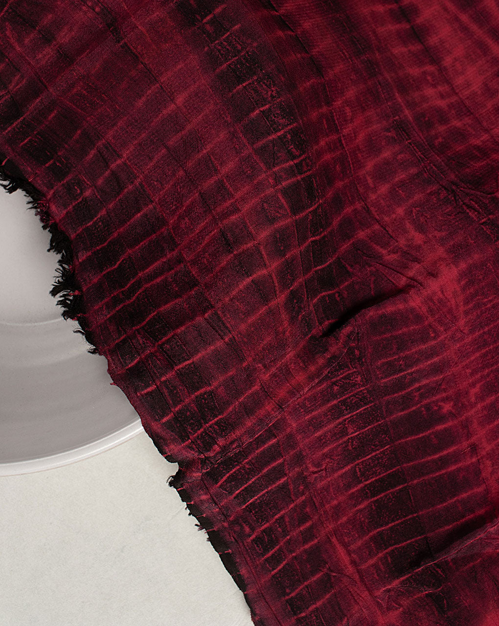 ( Pre Cut 60 CM ) Hand Block Moss Crepe Fabric