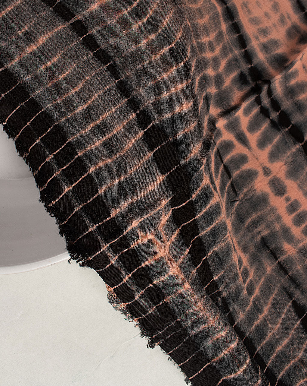 ( Pre Cut 90 CM ) Hand Block Moss Crepe Fabric