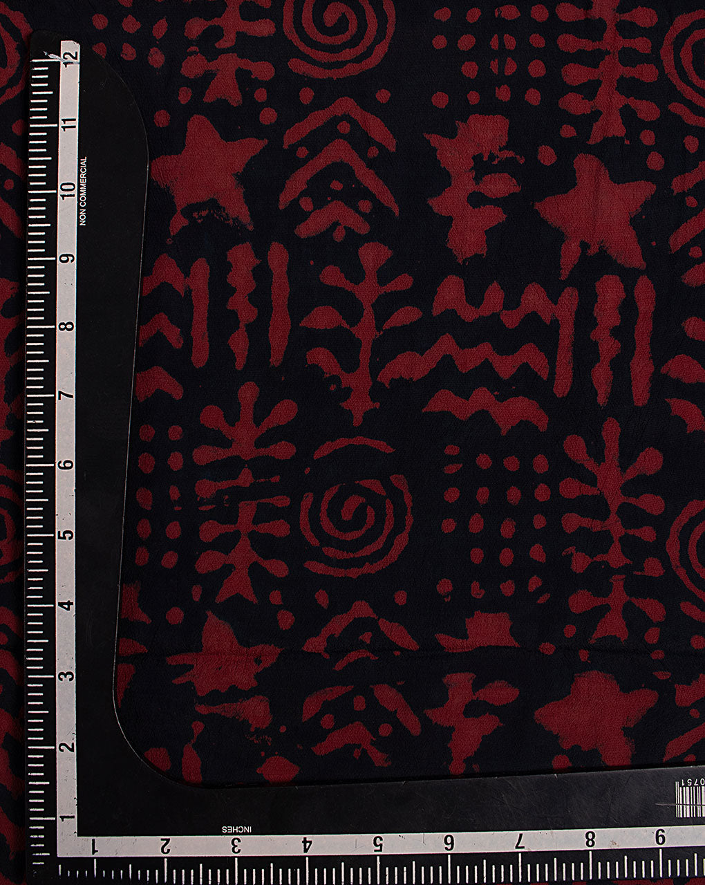 ( Pre Cut 60 CM ) Hand Block Moss Crepe Fabric