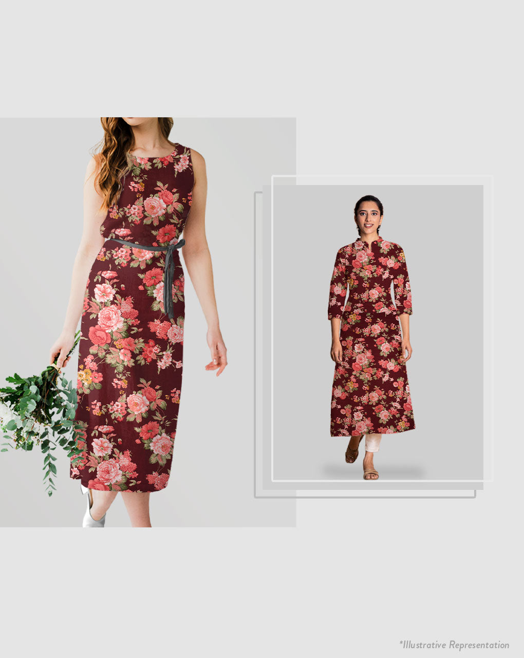 Screen Print Crepe Fabric