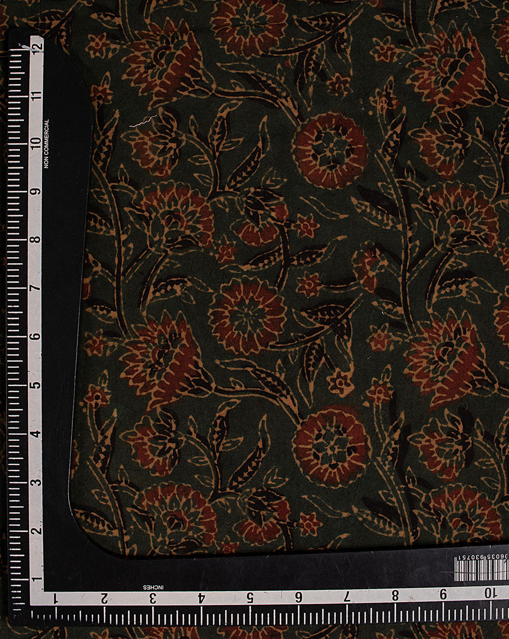 Natural Dye Ajrak Hand Block Cotton Fabric