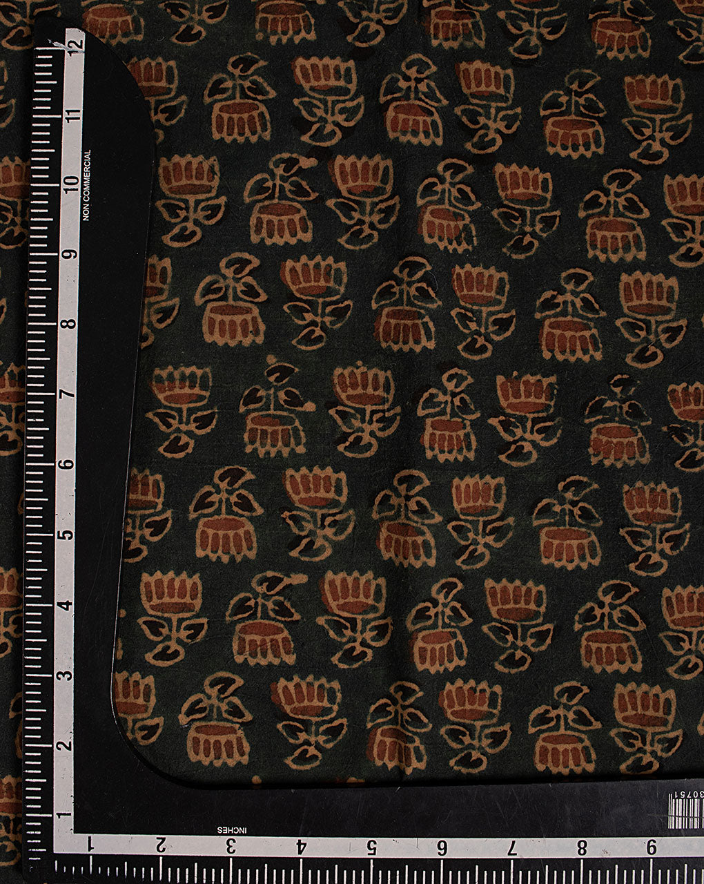 Natural Dye Ajrak Hand Block Cotton Fabric