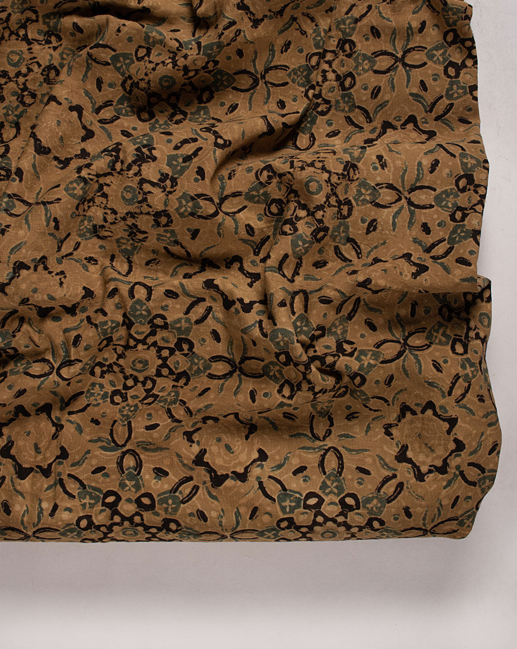 Natural Dye Ajrak Hand Block Cotton Fabric