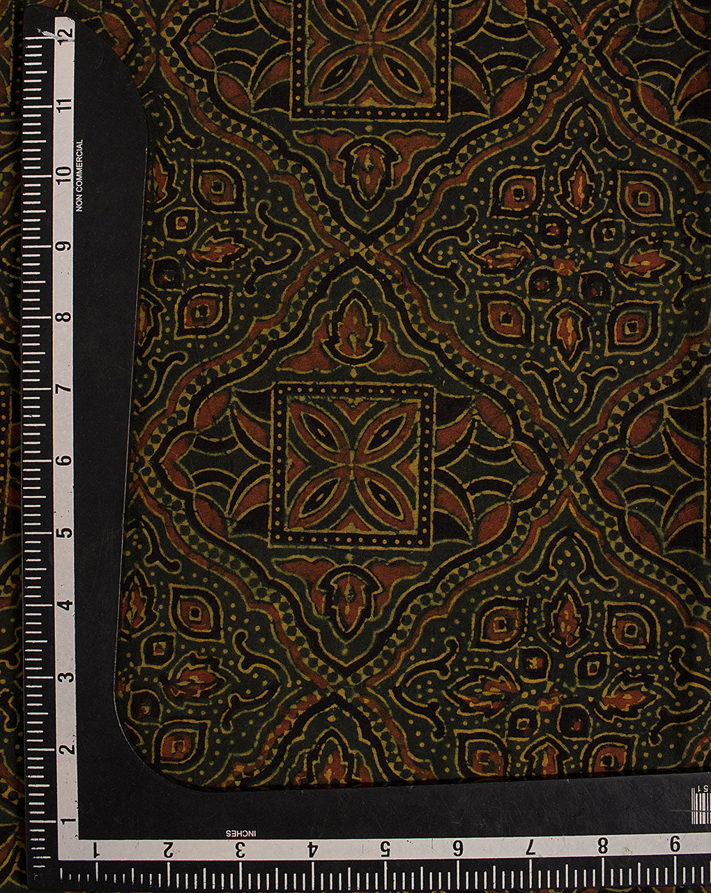 Natural Dye Ajrak Hand Block Cotton Fabric