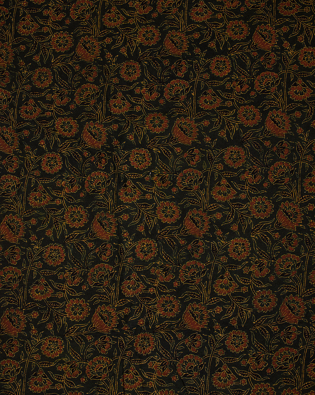 Natural Dye Ajrak Hand Block Cotton Fabric