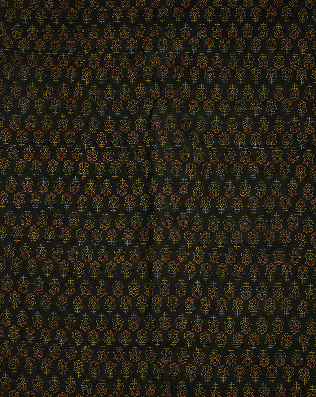 Natural Dye Ajrak Hand Block Cotton Fabric