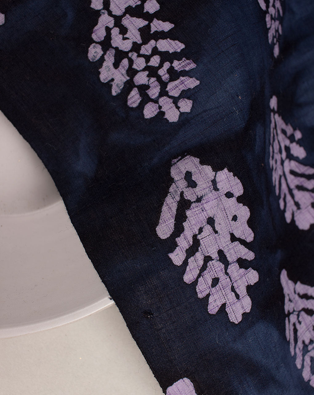 Wax Batik Hand Block Loom Textured Cotton Fabric
