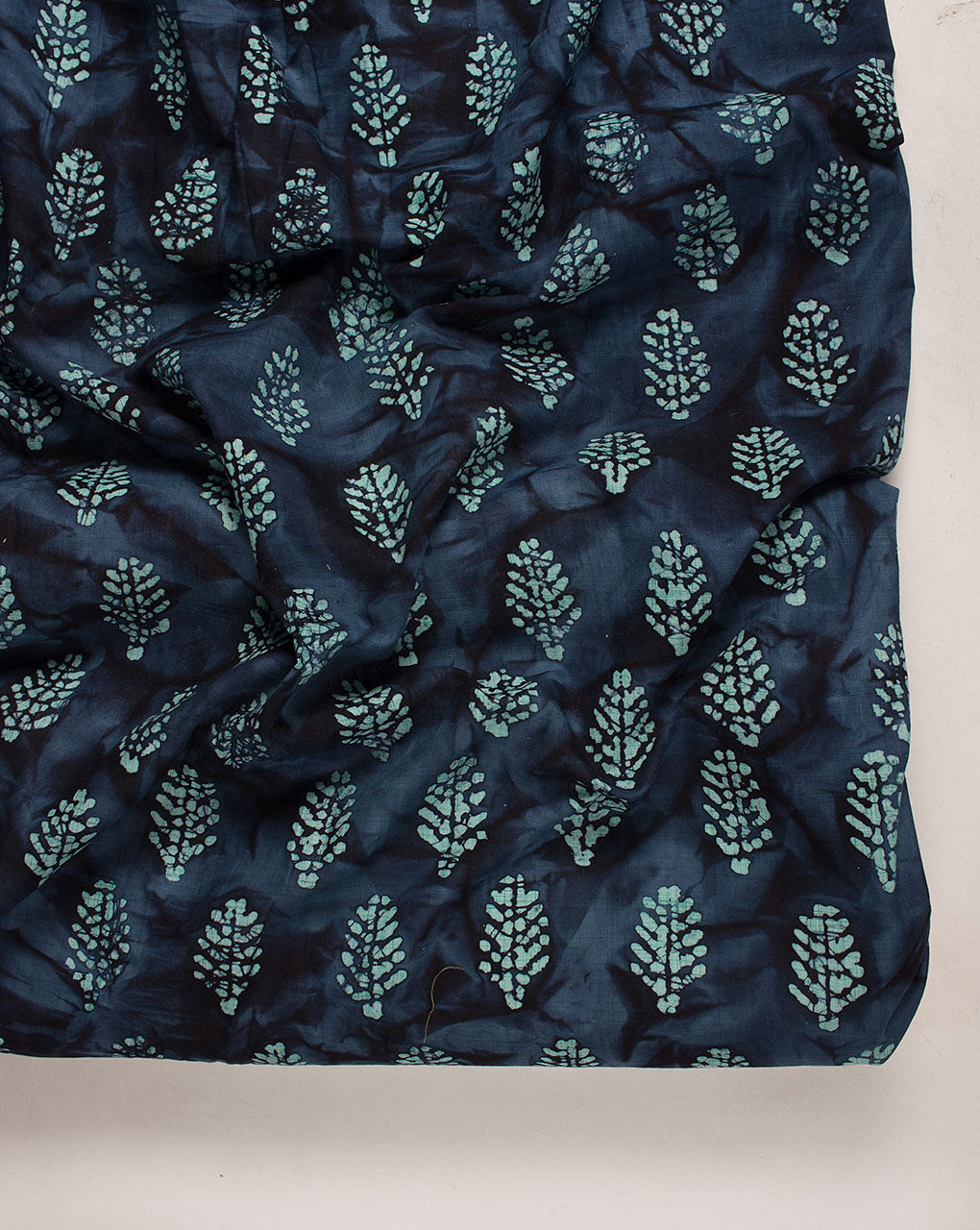 Wax Batik Hand Block Loom Textured Cotton Fabric