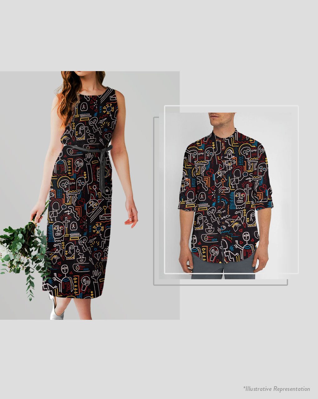 ( Pre Cut 60 CM ) Digital Print Cotton Poplin Fabric