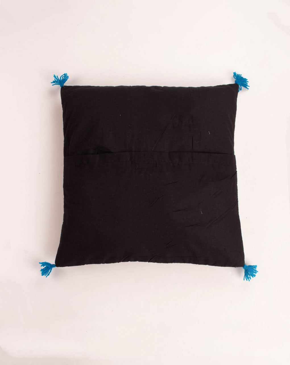 Hand Crafted Quilted Cotton Cushion Cover ( 16X16 Inches ) - Fabriclore.com
