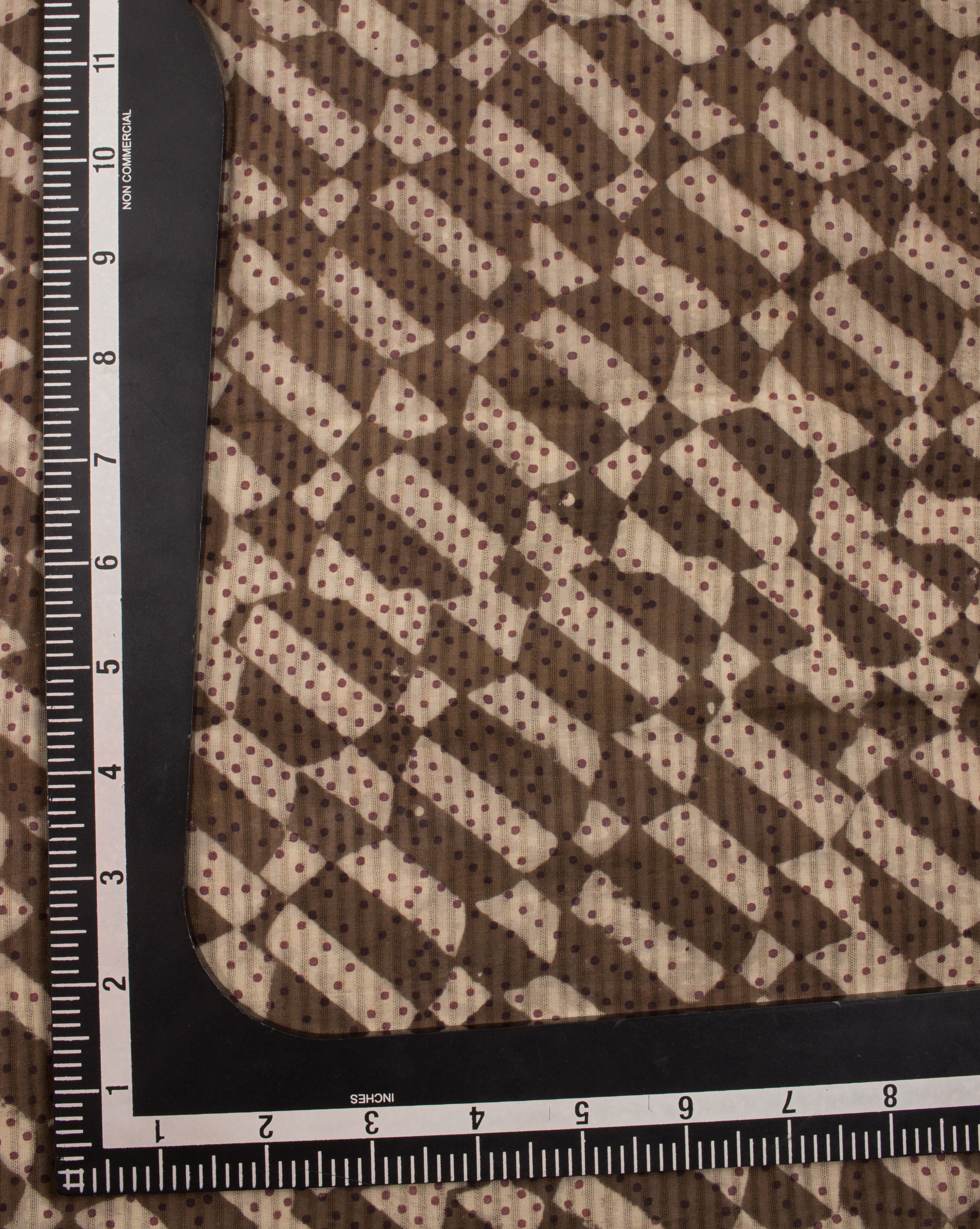 Geometric Hand Block Dobby Cotton Fabric - Fabriclore.com