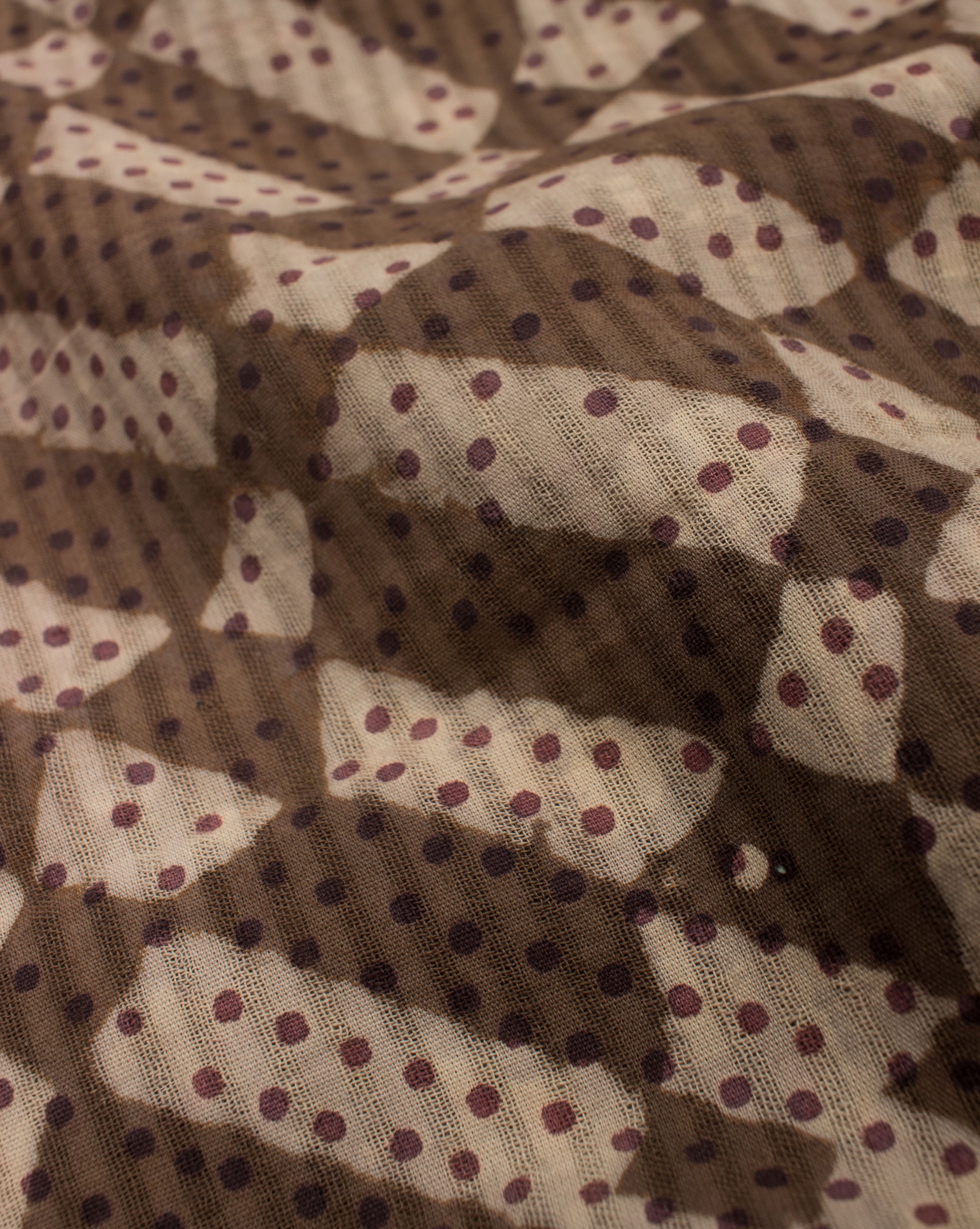 Geometric Hand Block Dobby Cotton Fabric - Fabriclore.com