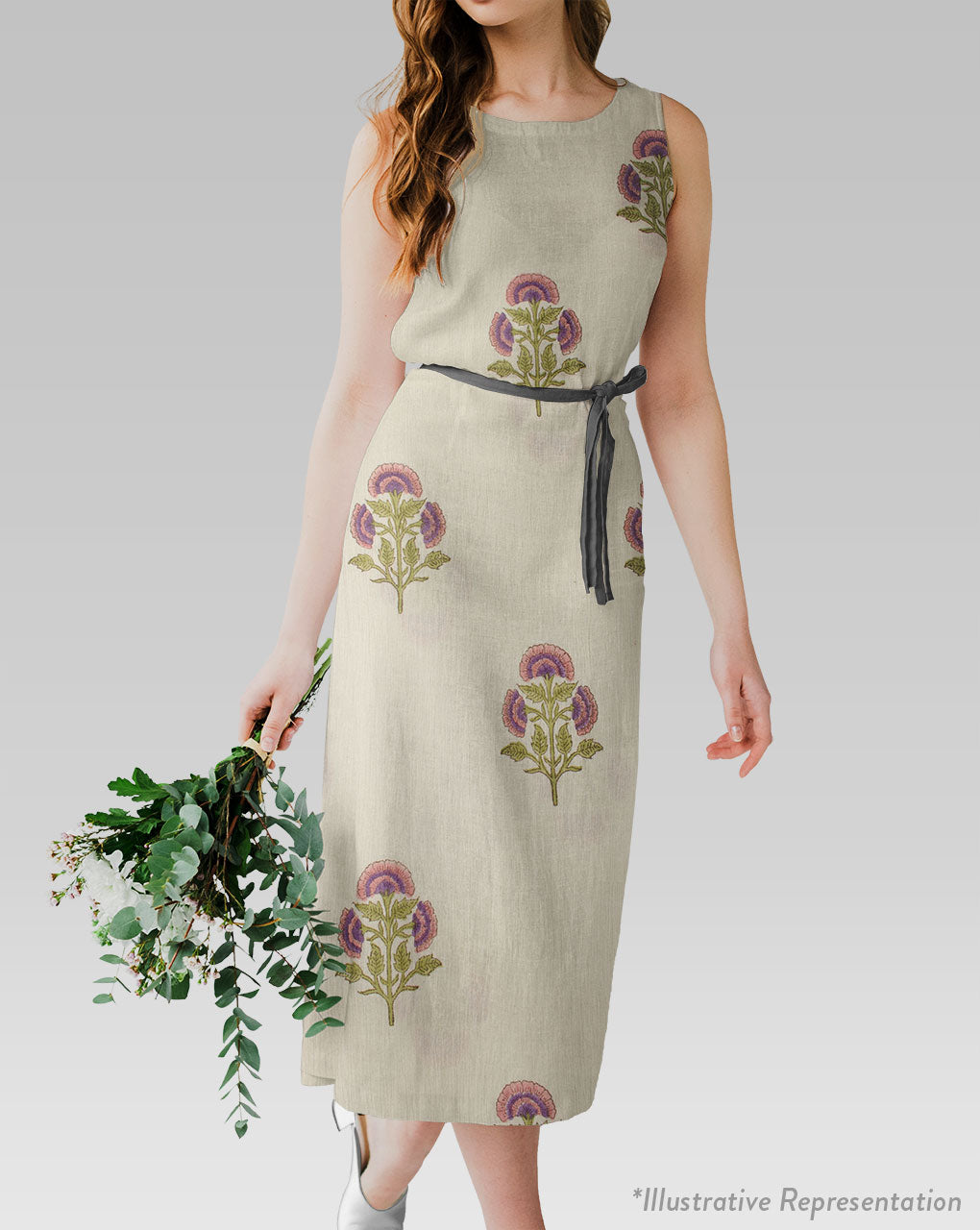 Hand Block Crepe Cotton Fabric ( Width 40 Inch ) - Fabriclore.com